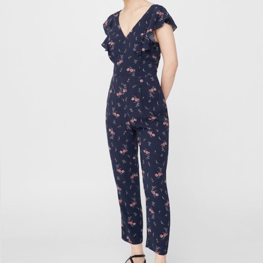 Mango Frilled long Jumpsuit